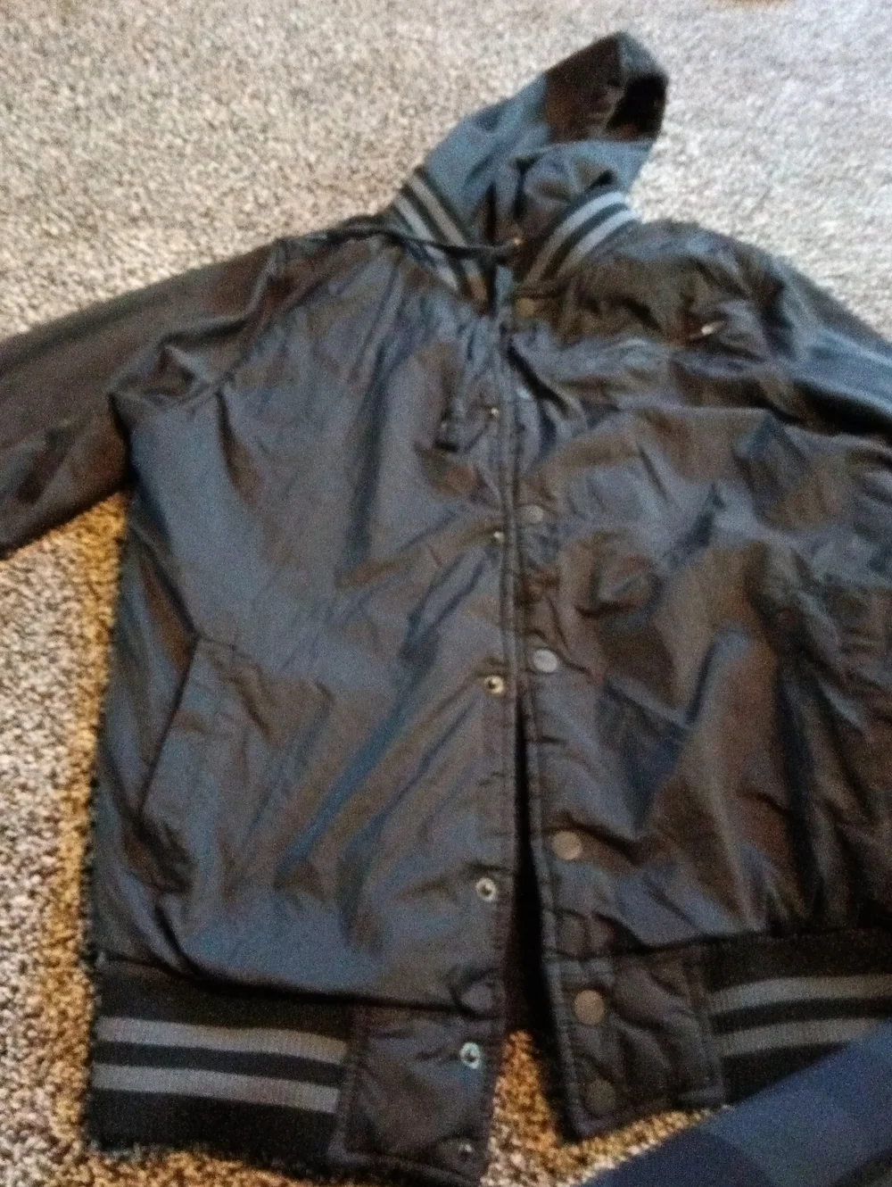 Hurley Black Lightweight Hooded Shirt Jacket